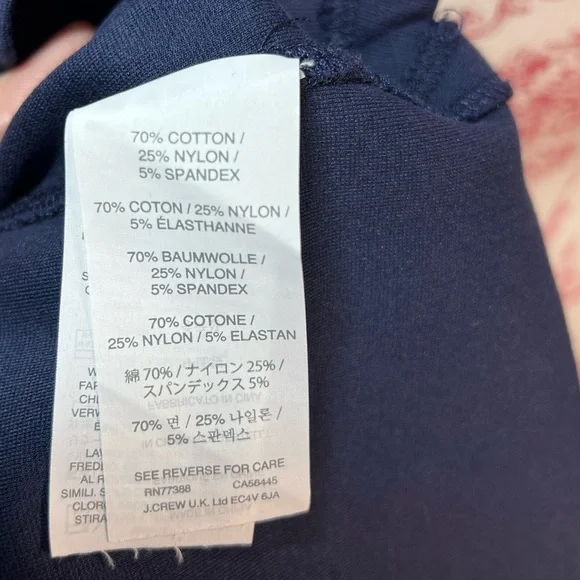 JCrew short sleeve navy blouse top silver jewels and white beads size XS - Picture 5 of 6